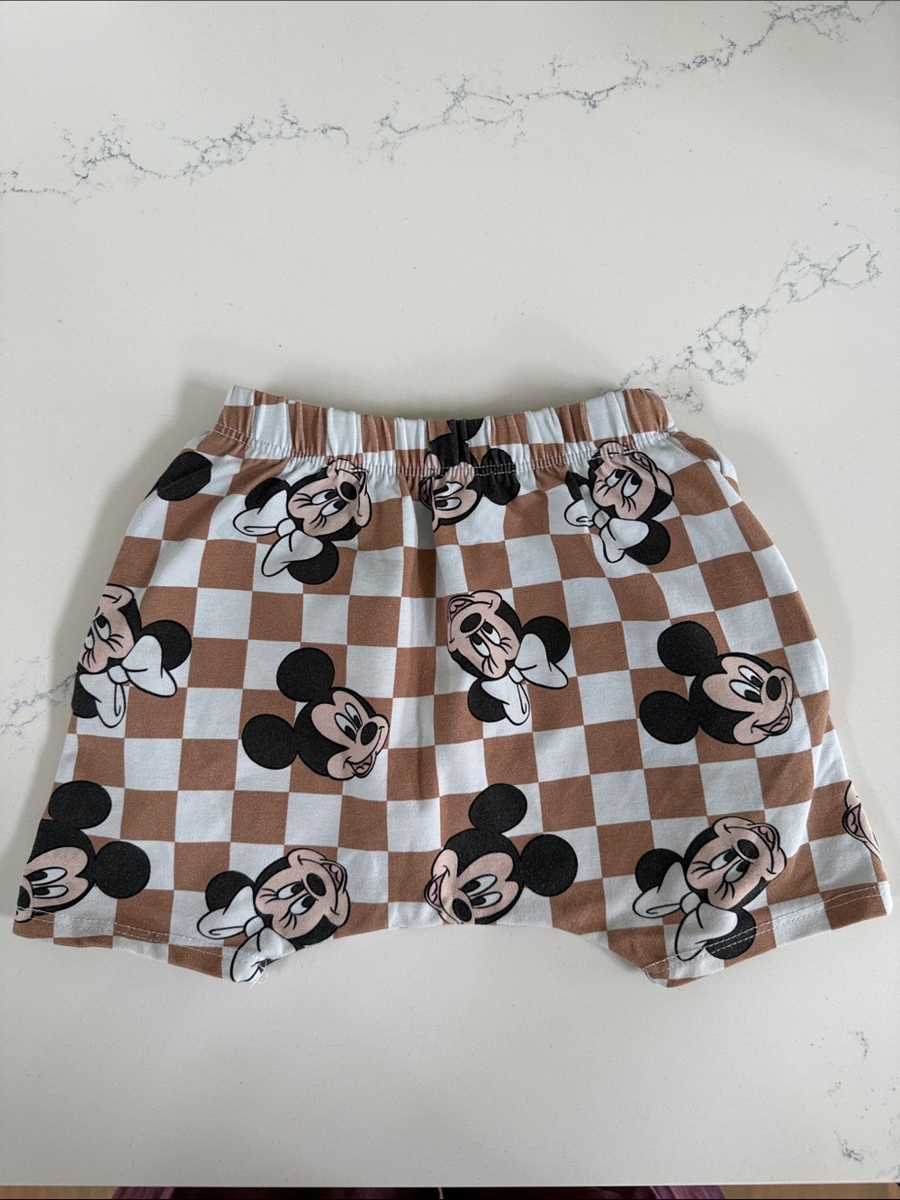 Wild Rich Kids Baby size 12/18 months Mickey Shorts in Brown & White Checkers